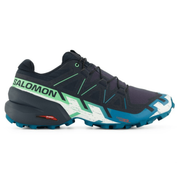 Men's Salomon Speedcross 6 Shoe (Carbon/Tahitian Tide/White)