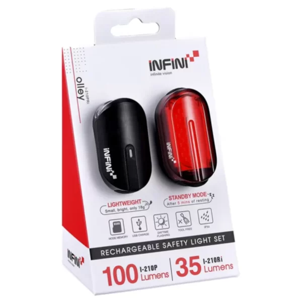 Infini I-210PRi Olley Rechargeable Safety Light Set