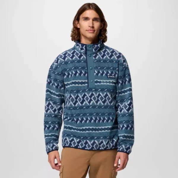 Columbia Men's Helvetia II Printed Half Snap Fleece - Everblue Knitknot