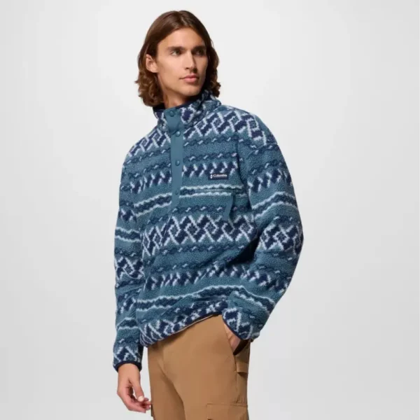 Columbia Men's Helvetia II Printed Half Snap Fleece - Everblue Knitknot