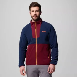 Columbia Men's Sequoia Grove Fleece Jacket - Collegiate Navy & Rich Wine