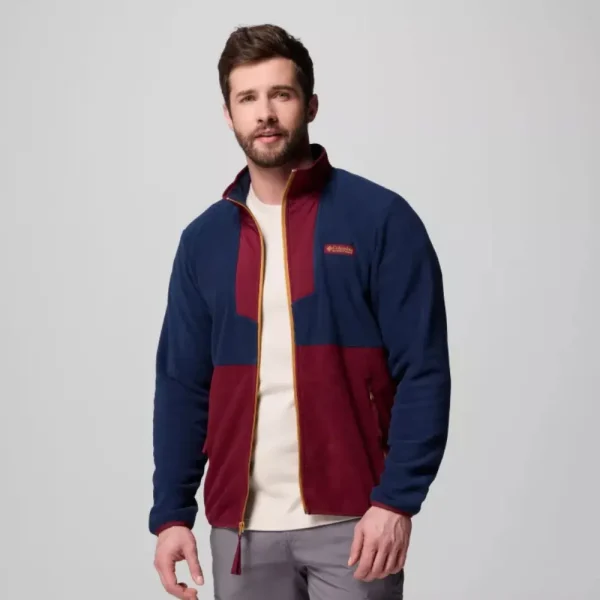 Columbia Men's Sequoia Grove Fleece Jacket - Collegiate Navy & Rich Wine