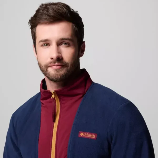 Columbia Men's Sequoia Grove Fleece Jacket - Collegiate Navy & Rich Wine