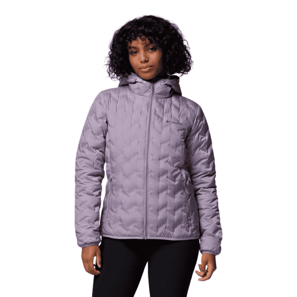 Women's Columbia Delta Ridge II Down Hooded Jacket - Shale Purple