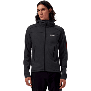 Men's Berghaus Pravitale Mountain 2.0 Hooded Fleece Jacket - Black, Dark Grey